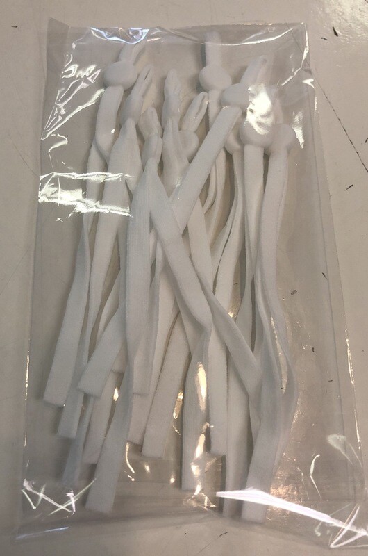 Adjustable Ear Lanyards - White (pack of 10)