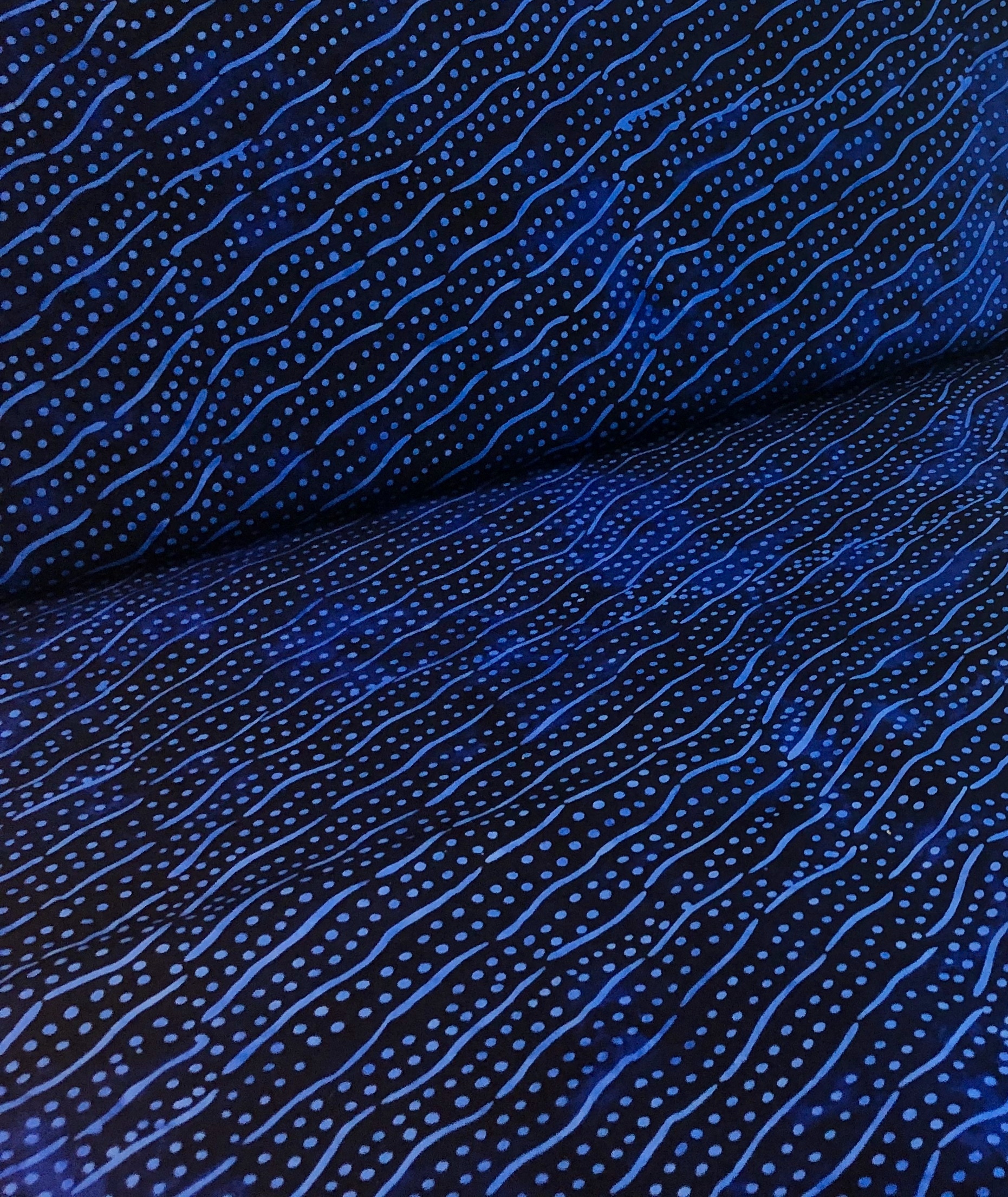 Waves and Dots - Dream Ripple - Batik - 1/2m cut 56061