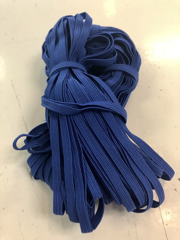 Elastic by the metre - Blue  - 1/4” wide