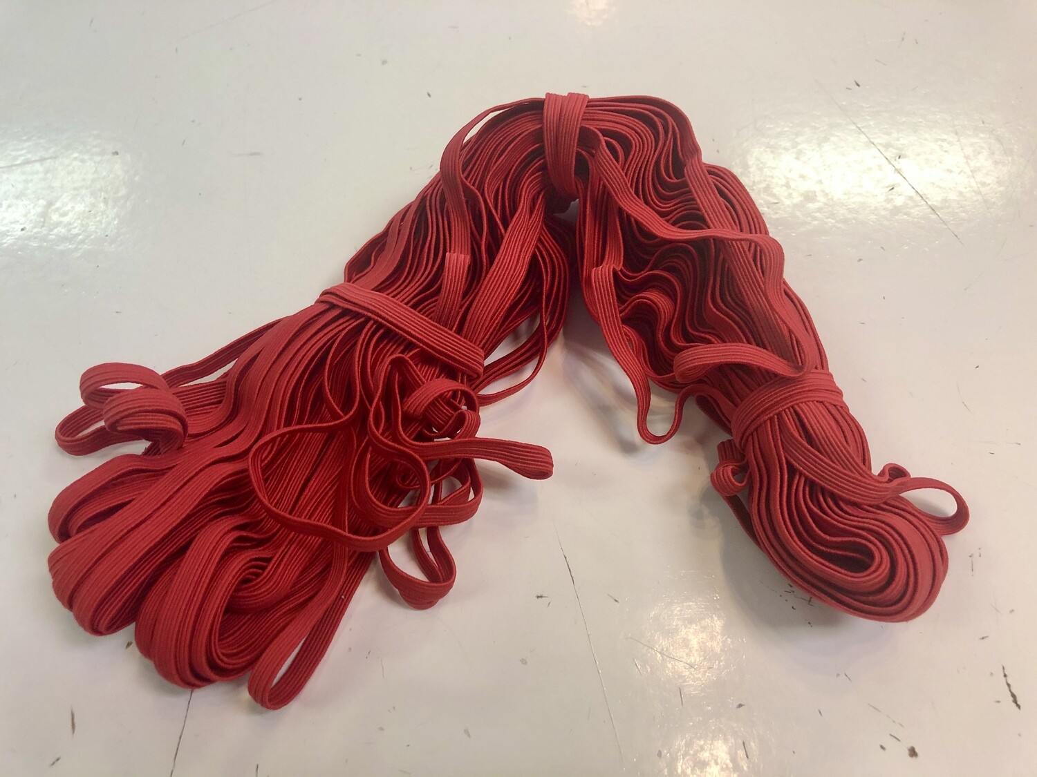 Elastic by the metre - Red  - 1/4” wide