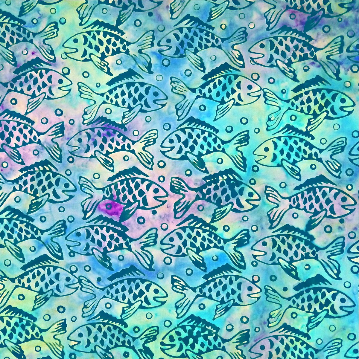 Blue Arena - Legend Blue - Batik - 1/2m cut 56229