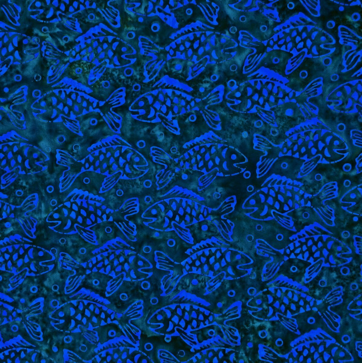 Baked Eggplant - Ocean Tale - Batik - 1/2m cut 56221