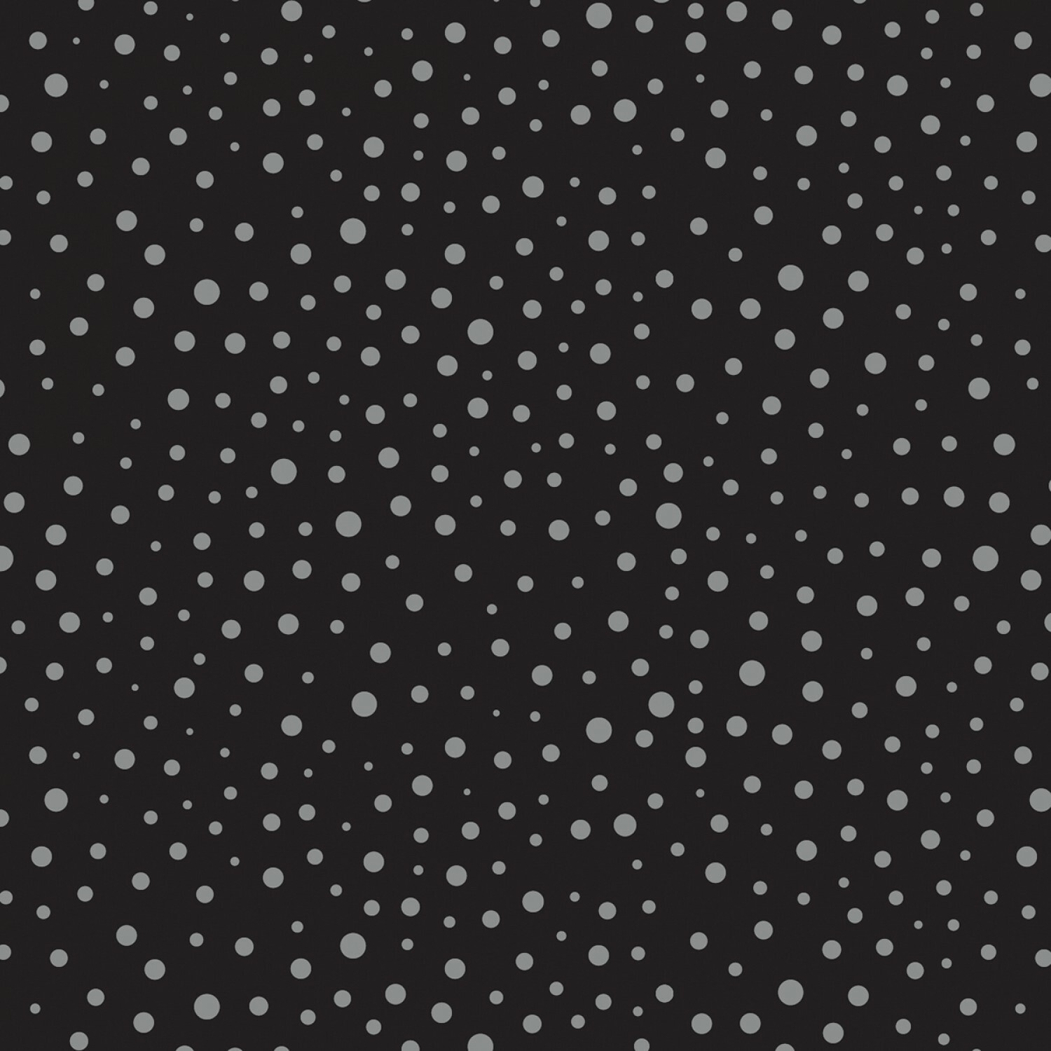 Grey Dots on Black - 1/2m cut 56315