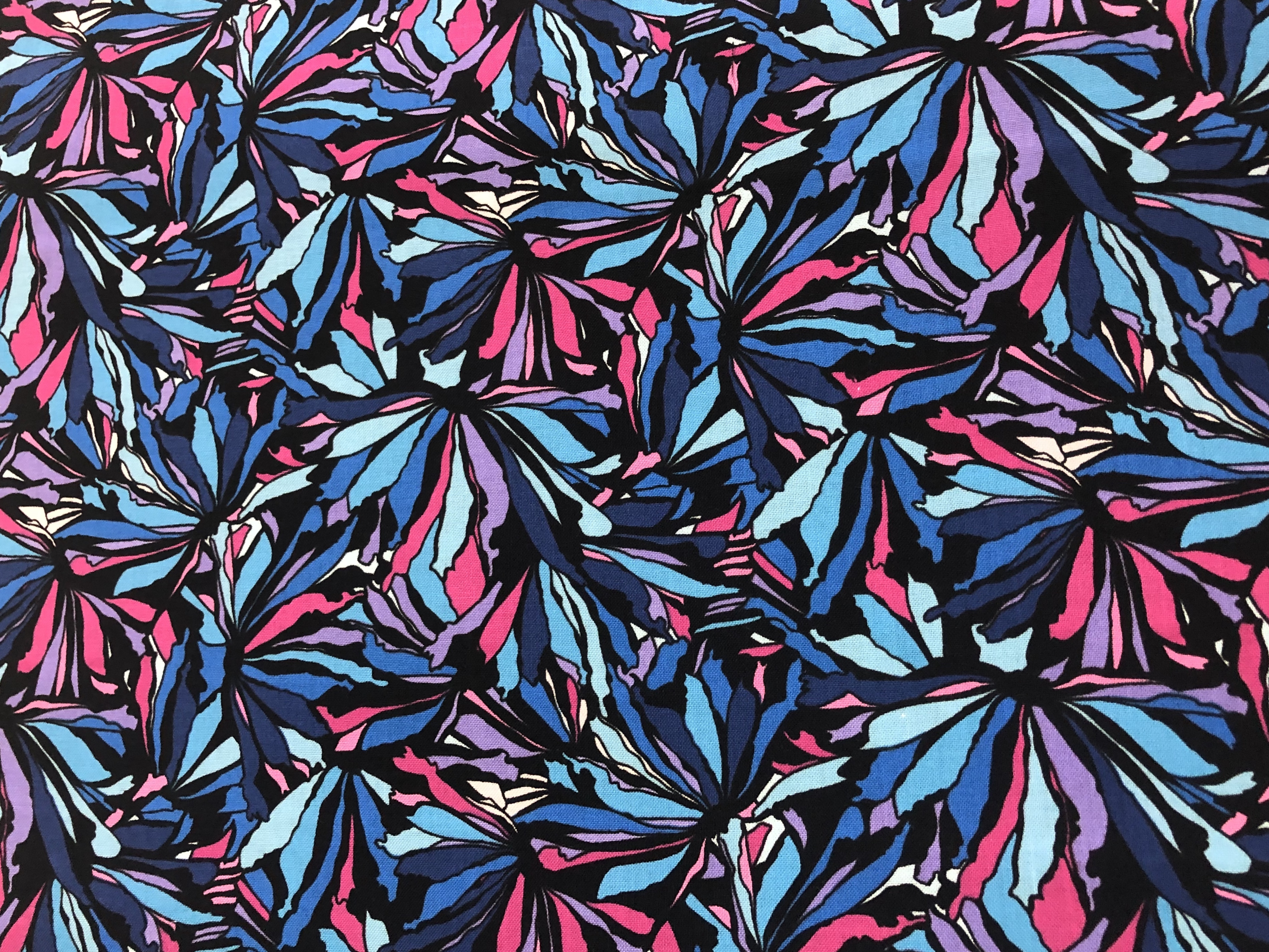 Midnight Poppies - Bernatex - 1/2m cut 56335