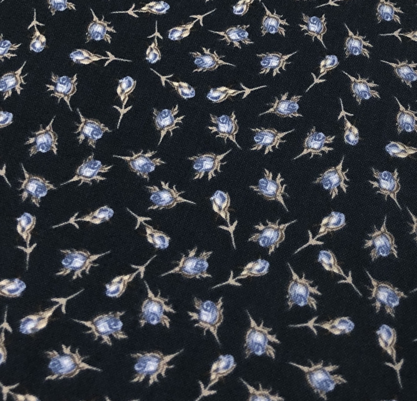 Dark Blue Buds - Elegant Blooms - 1/2m cut 56353