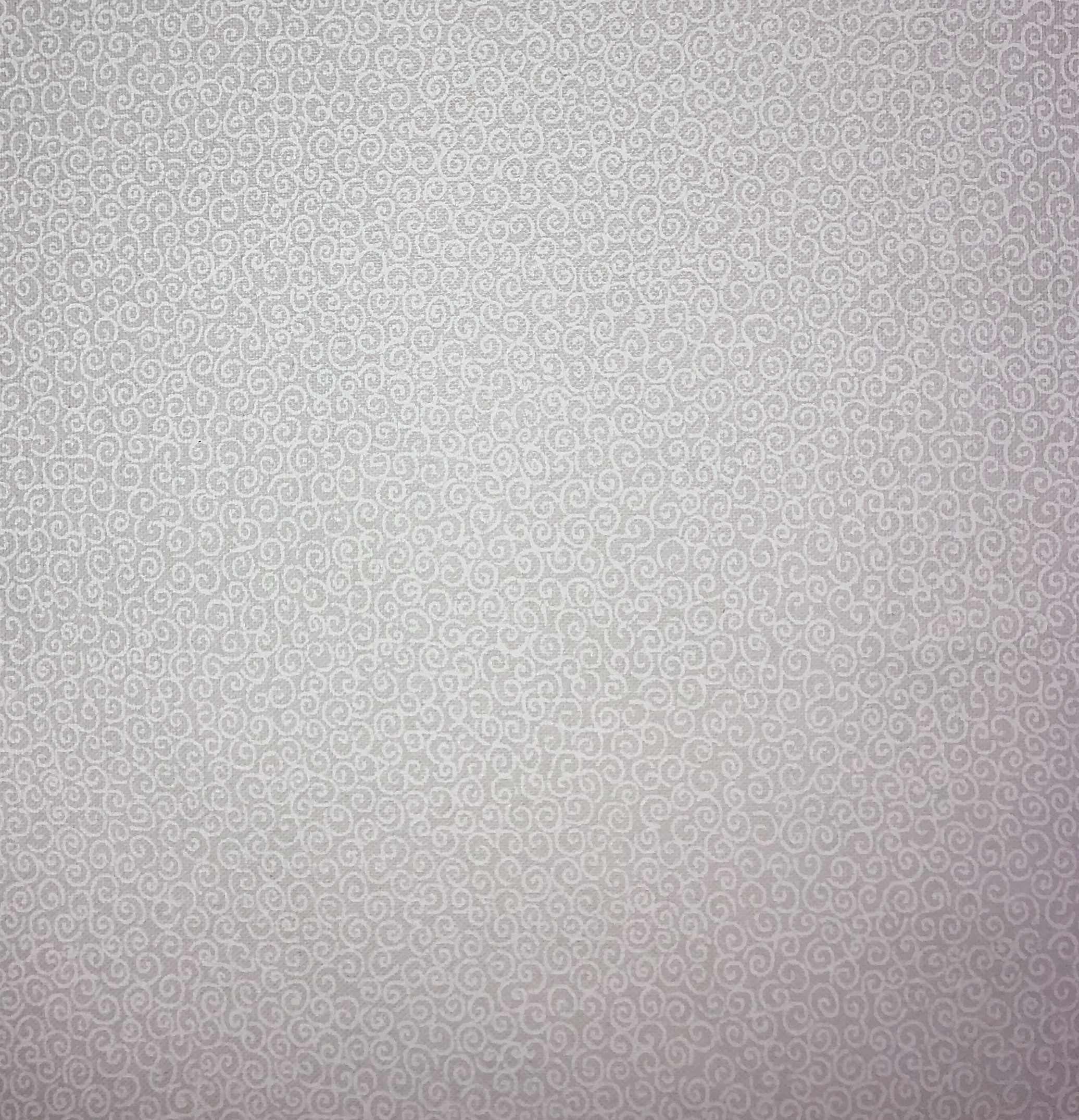 White Tone on Tone - Swirls - 1/2m cut 56363