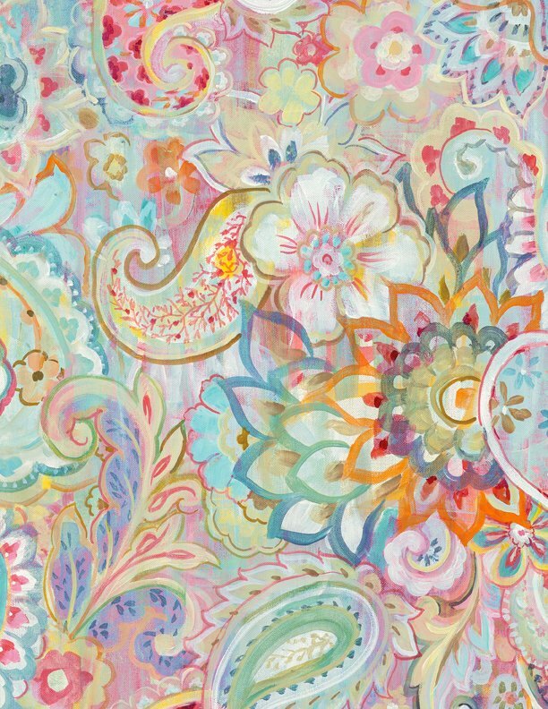 Wild Blush - Multi - Wilmington Fabrics- 1/2m cut 56377