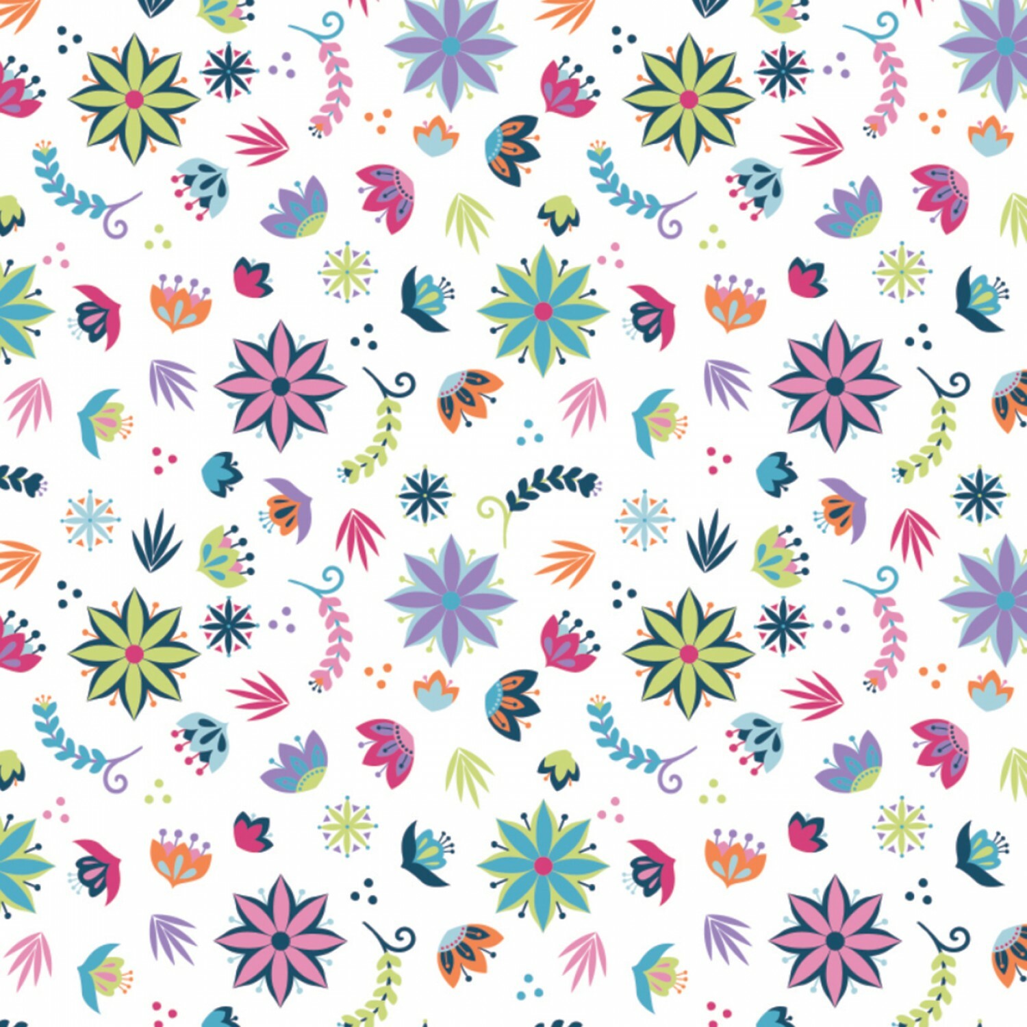 Llama Drama - Flowers - 1/2m cut 56379