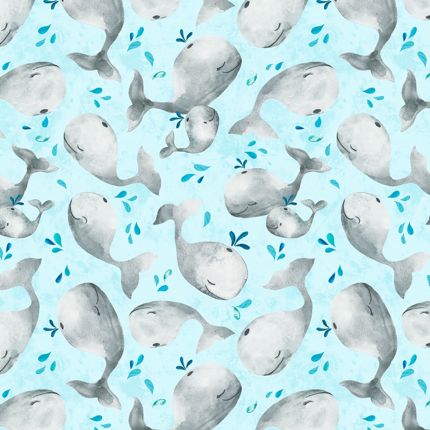 Whaley Loved - Tossed Whales - 1/2m cut 56507