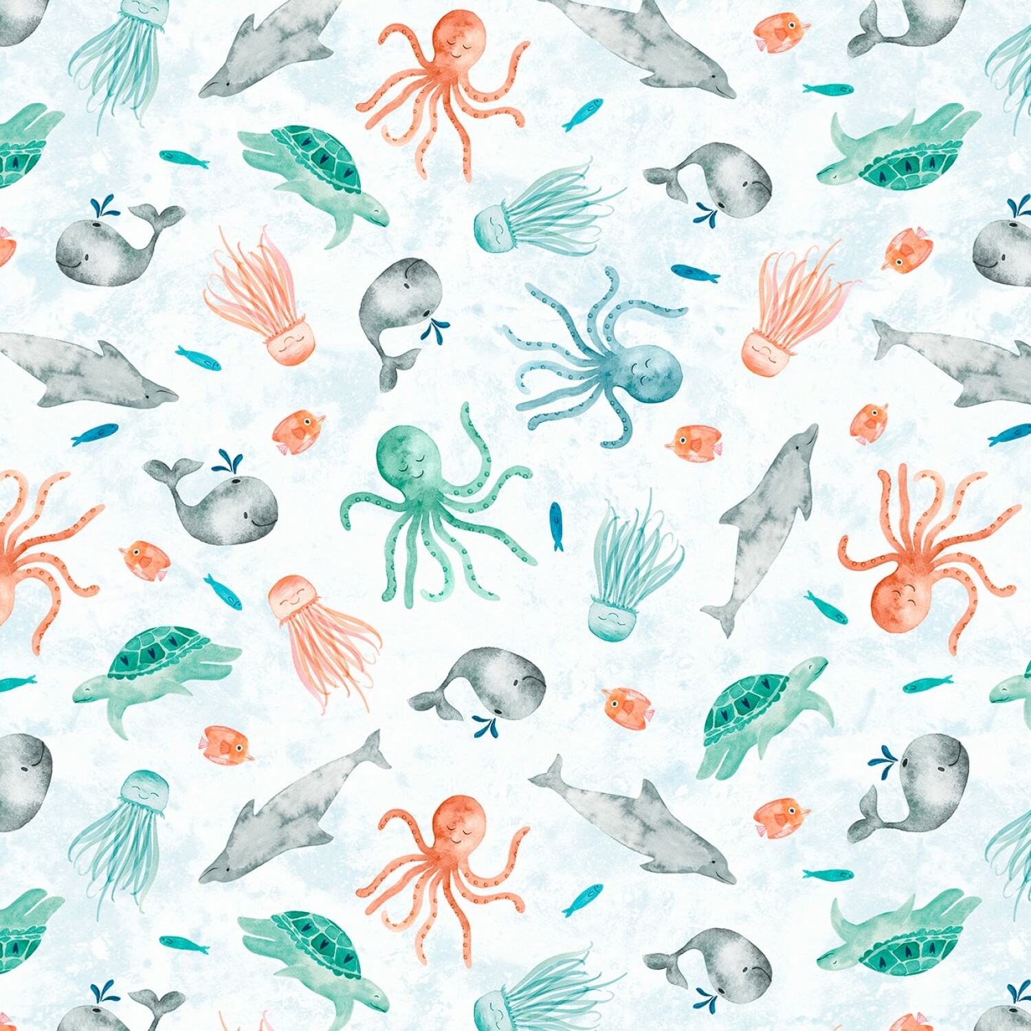 Whaley Loved - Sea Critters - 1/2m cut 56508