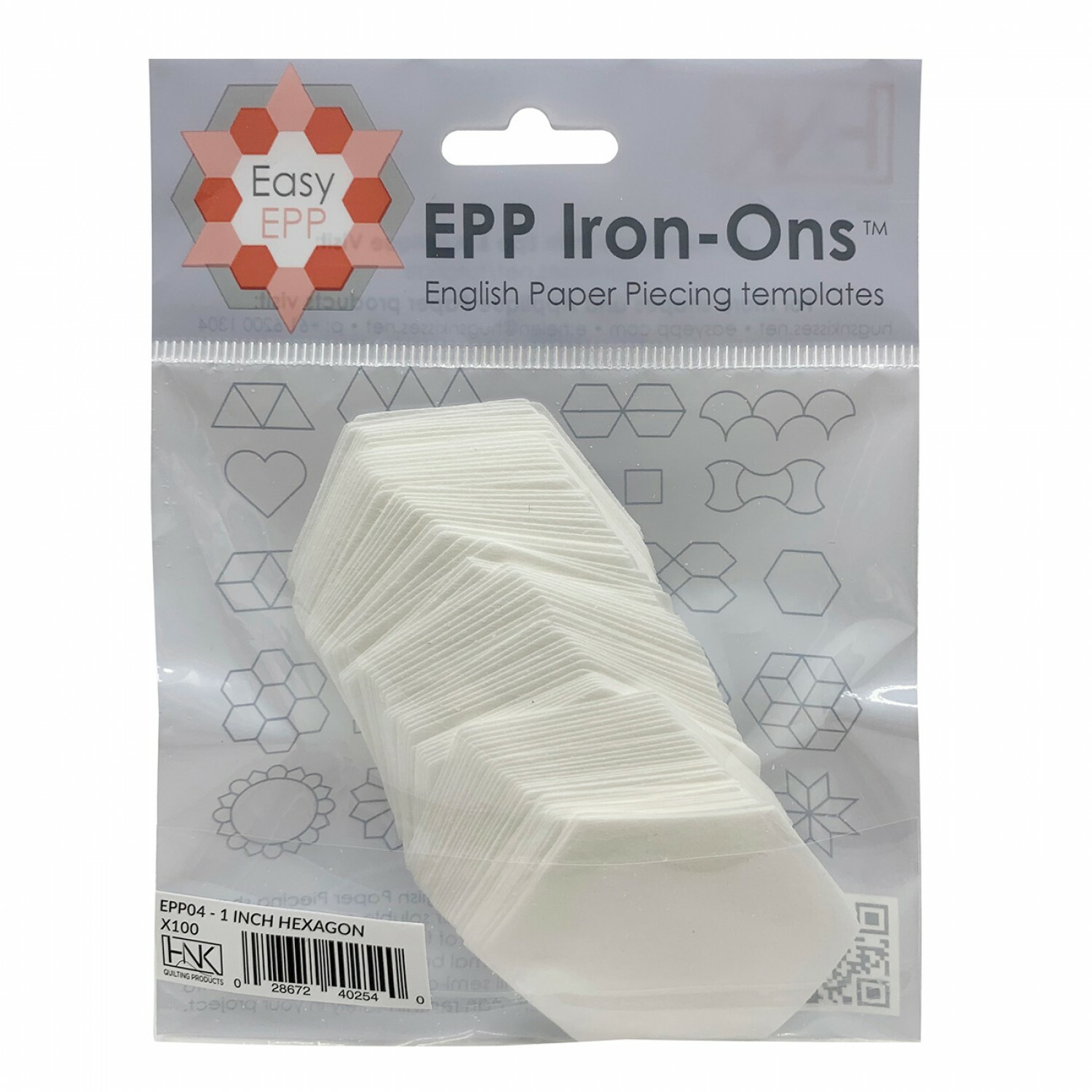 English Paper Piecing Iron Ons - 1” Hexagons 56556