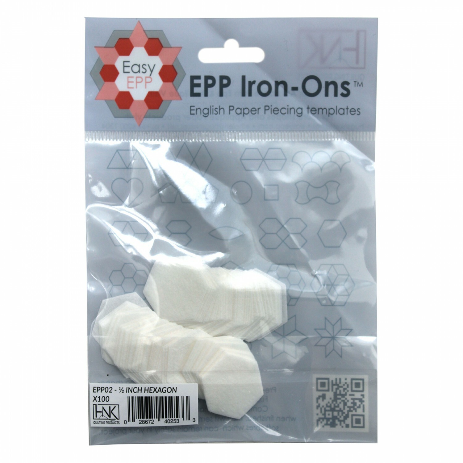English Paper Piecing Iron Ons - 1/2” Hexagons 56557