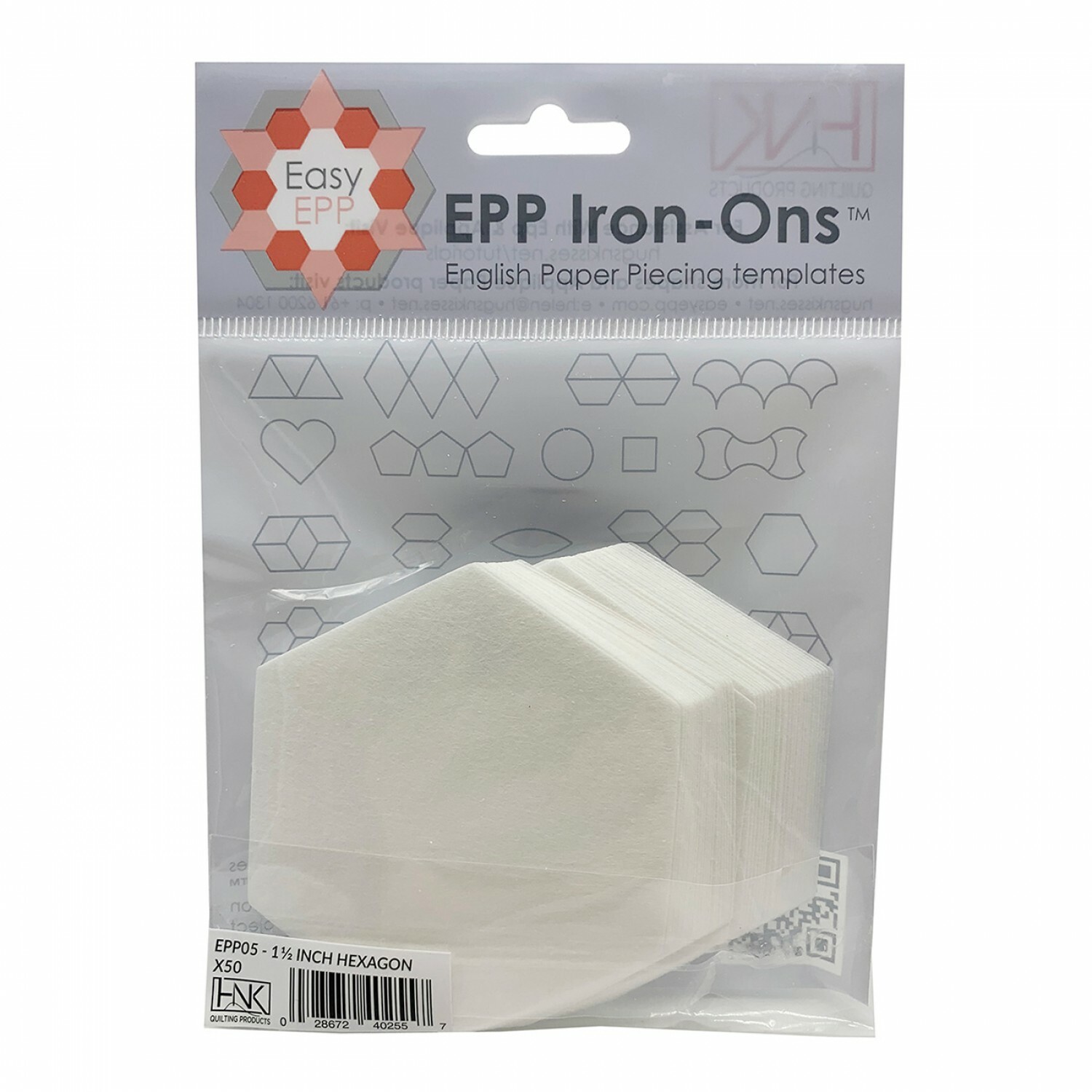 English Paper Piecing Iron Ons - 1 1/2” Hexagons 56555