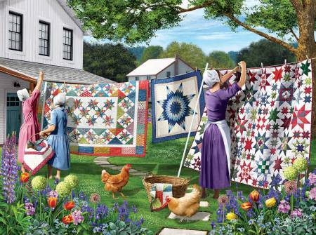 Quilts in Backyard Puzzle 56614
