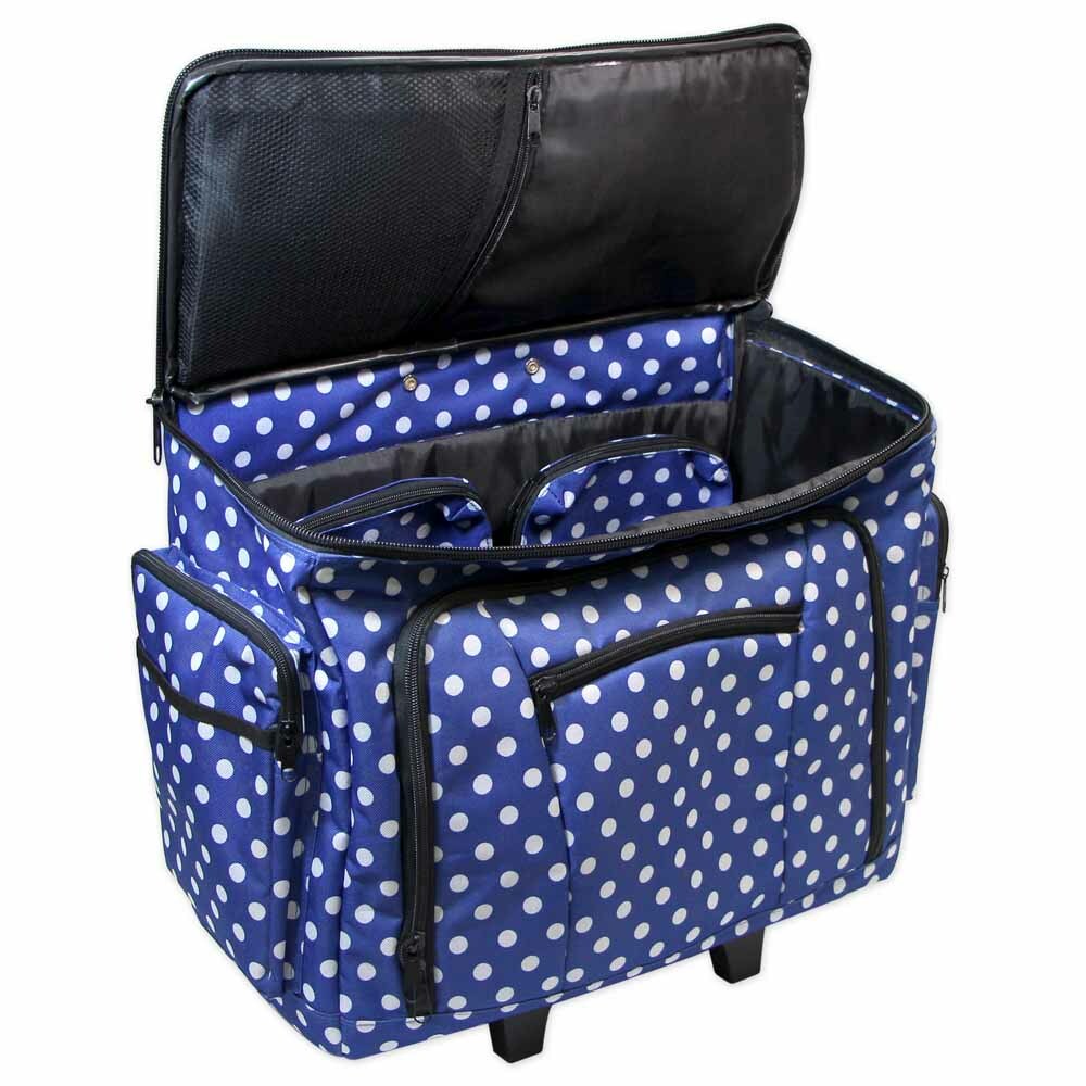 Machine Trolley - Blue Polka Dot