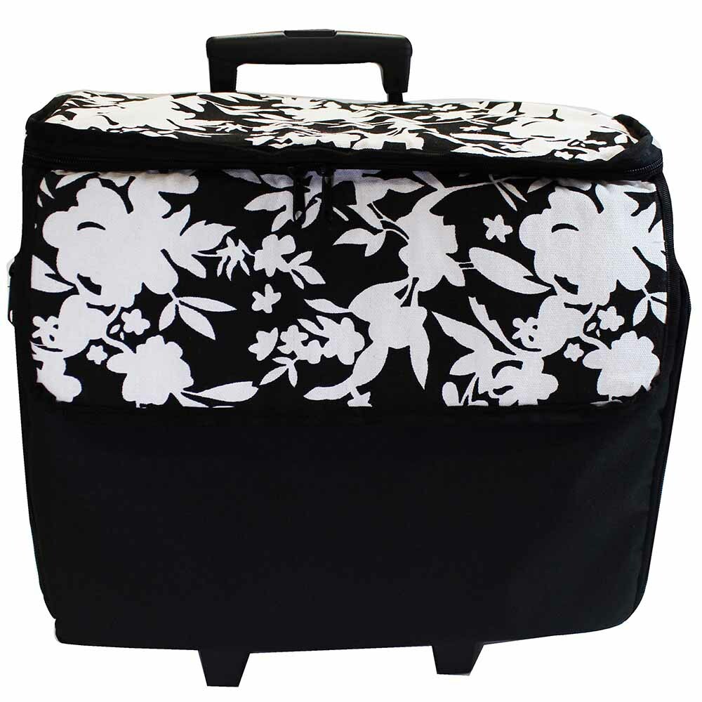 Machine Trolley - Black with White Flowers 56619