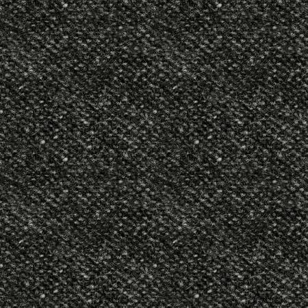 Woolies Flannel - Black with Grey Flecks - 1/2m cut 56639