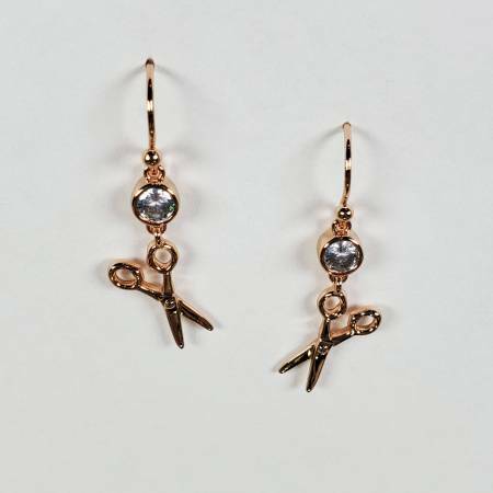 Scissors Earrings - Rose Gold 56645