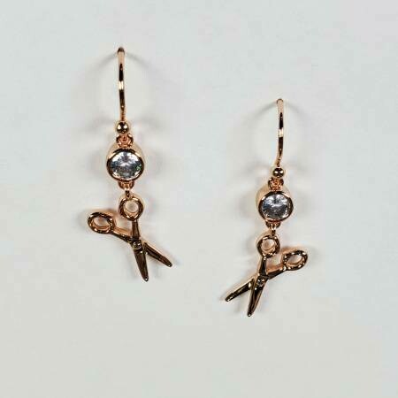 Scissors Earrings - Rose Gold