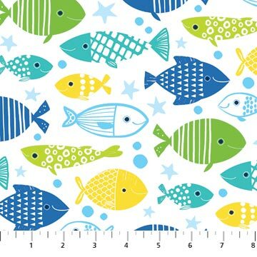 Go Fish - White Fish - 1/2m cut 56690