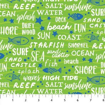 Go Fish - Green Words - 1/2m cut 56698