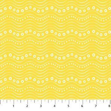 Go Fish - Yellow Waves - 1/2m cut 56699