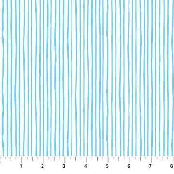 Go Fish - Blue Stripes - 1/2m cut 56701