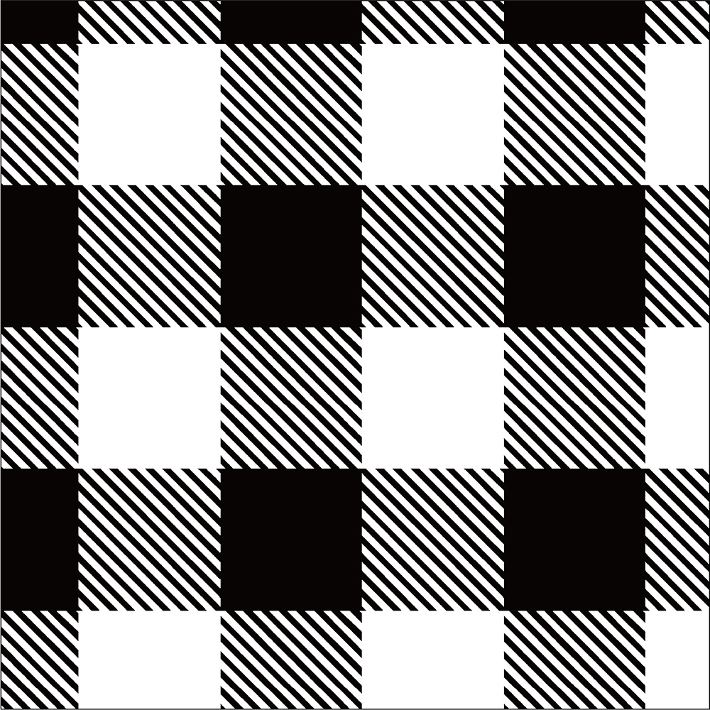 Yarn Dyed Flannel - Black Buffalo Plaid - 1/2m cut 56727