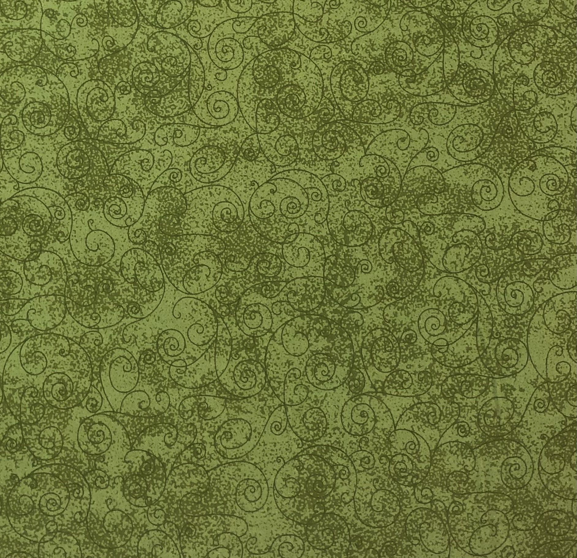 Flannel 108" - Leaf Green Swirls - 1/2m cut 56730