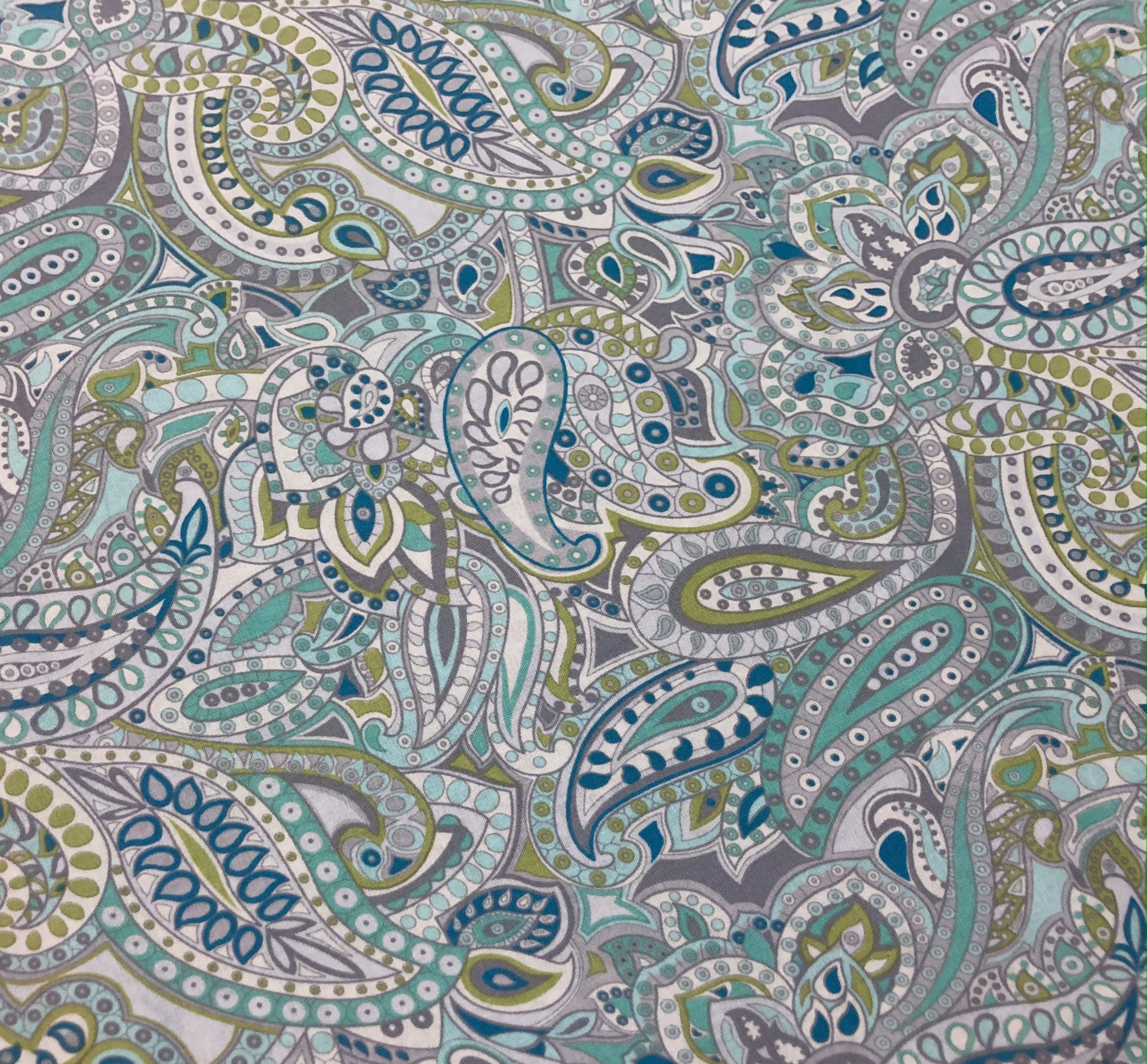 Aqua Paisley - 1/2m cut 56739