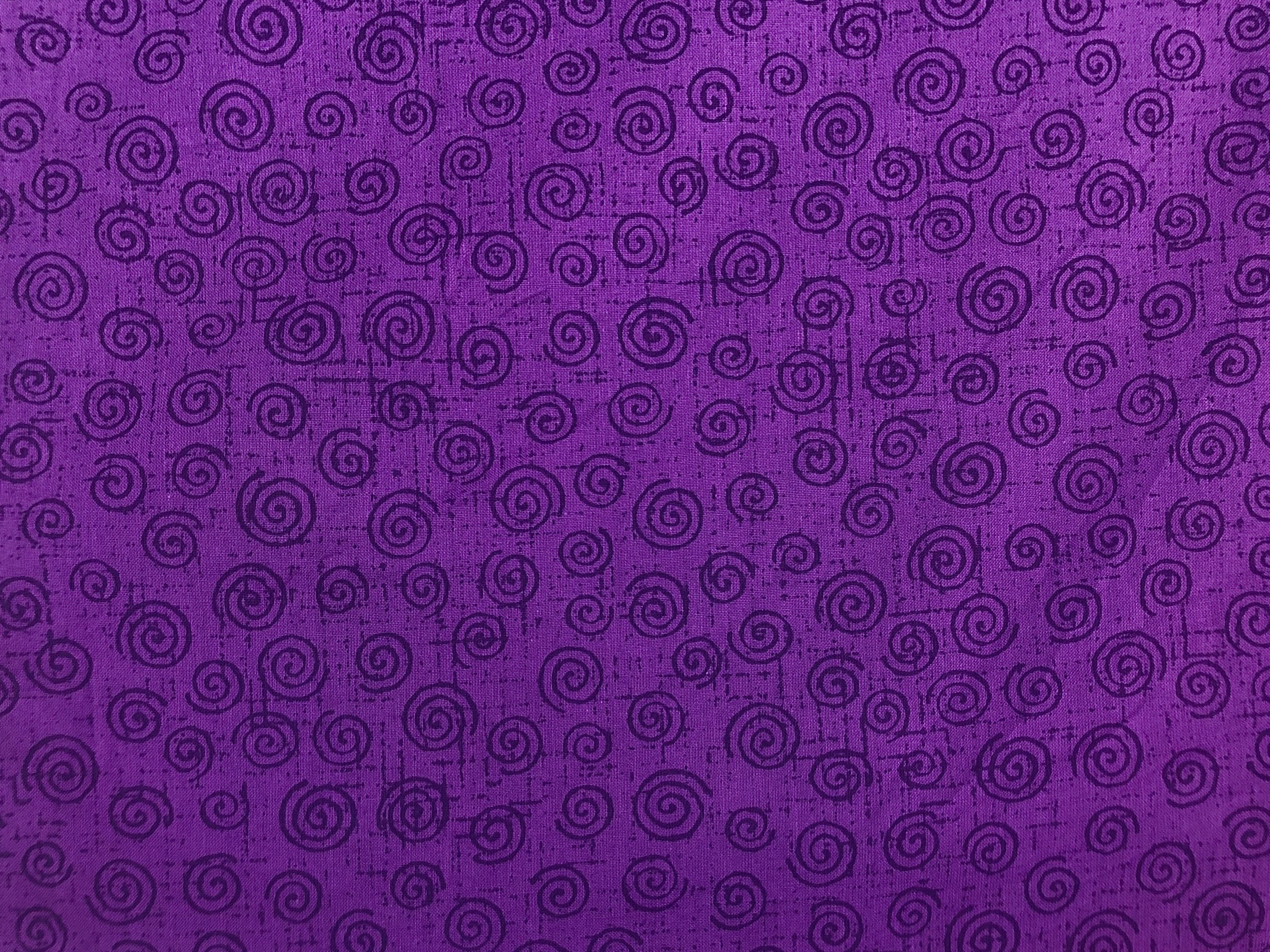 Cotton 108" - Purple Swirls - 1/2m cut 56786