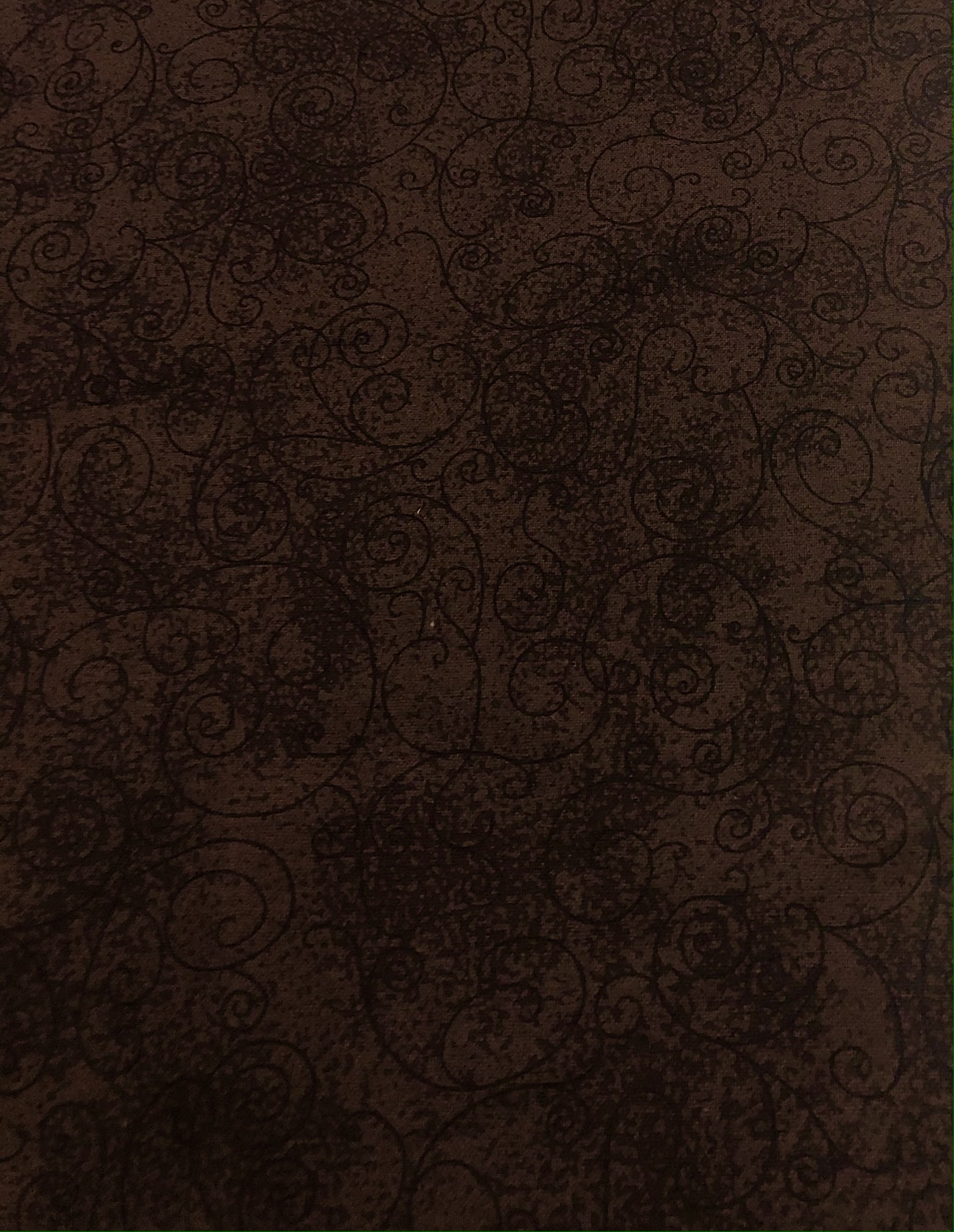 Flannel 108" - Brown Swirls - 1/2m cut 56795