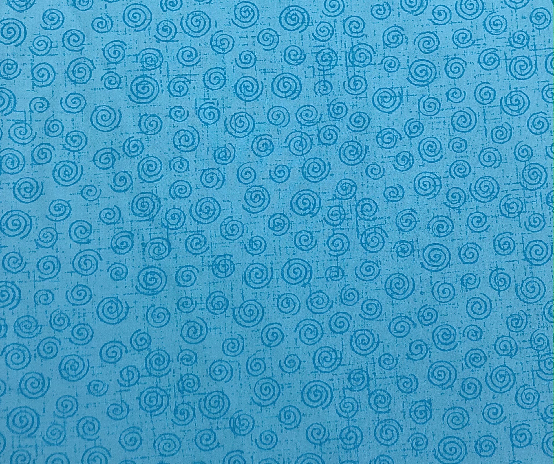 Cotton 108" - Aqua Swirls - 1/2m cut 56789