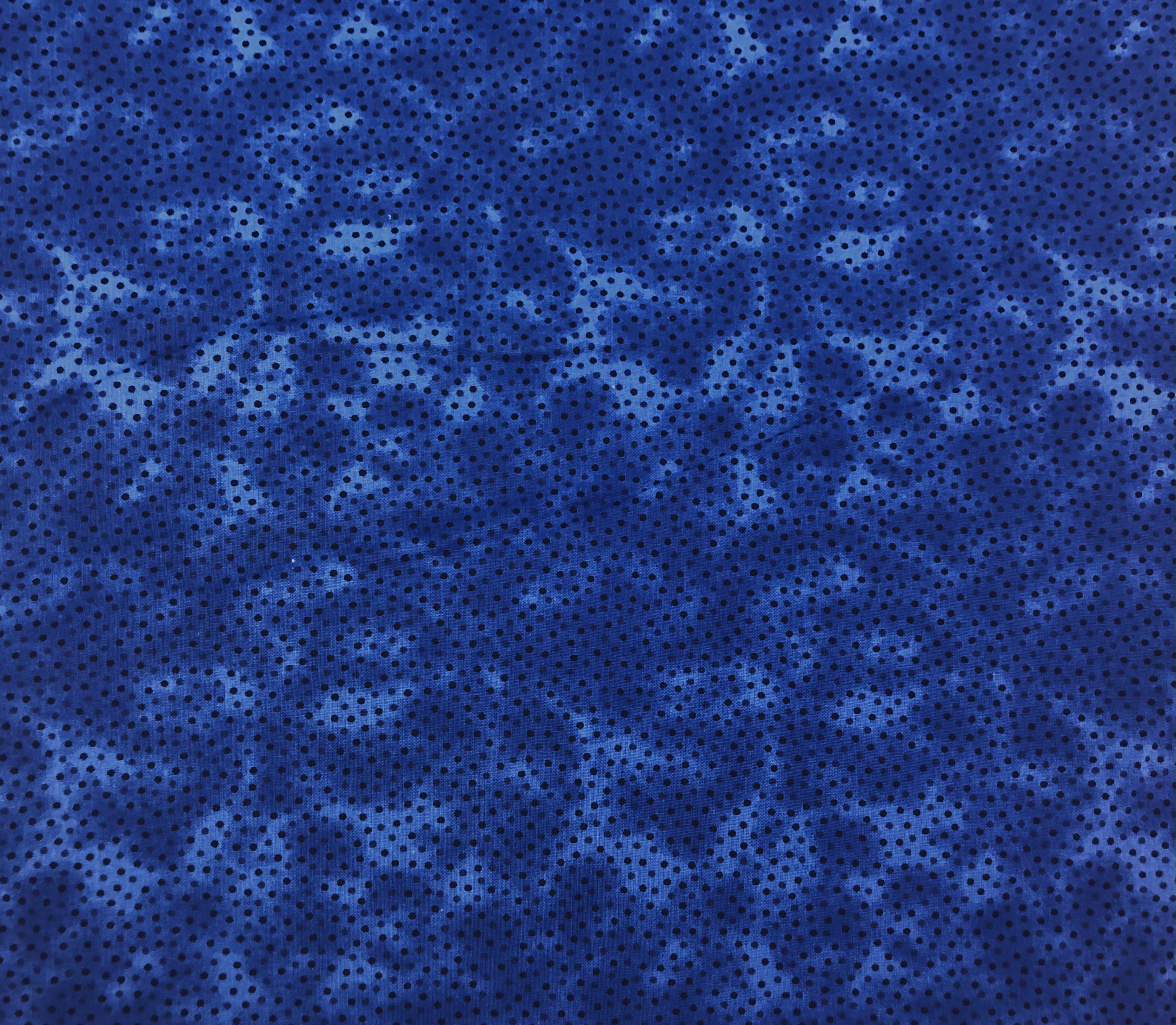 Cotton 108" - Royal Blue Dots - 1/2m cut 56791