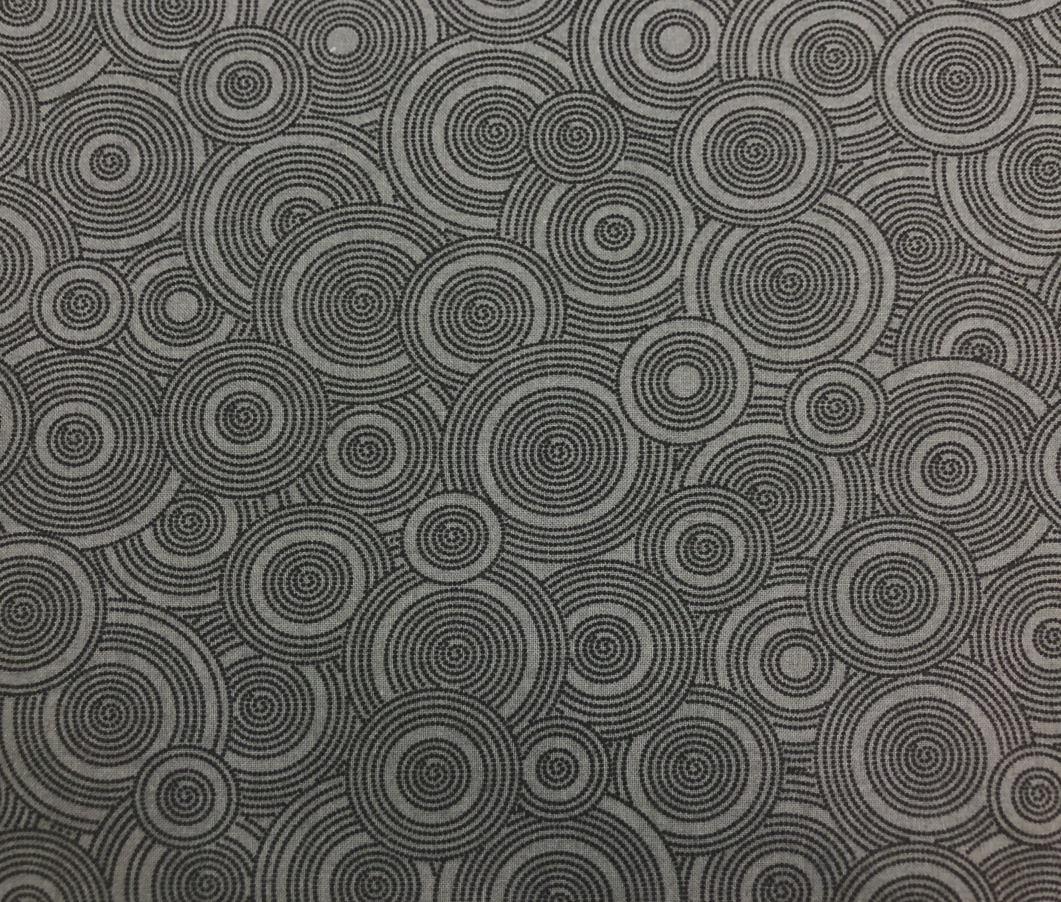 Cotton 108" - Grey Circles - 1/2m cut 56788