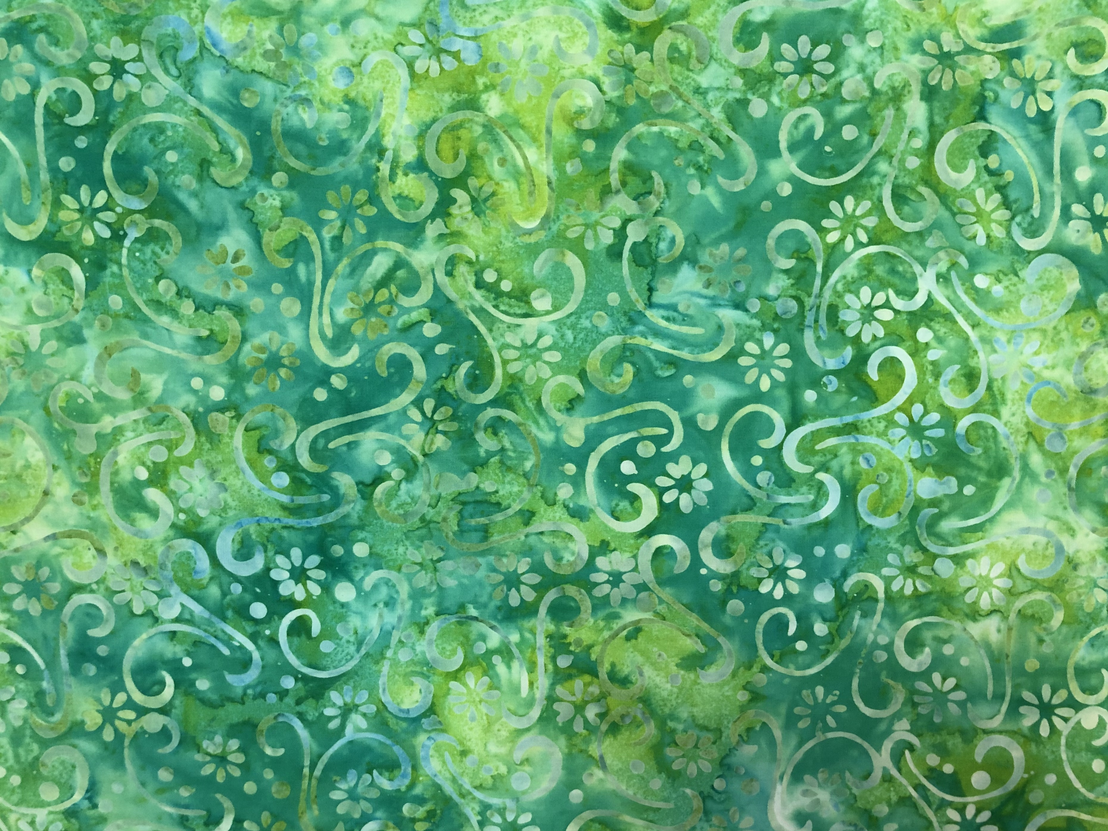 Green - Spring Dawn - Batik - 1/2m cut 56796