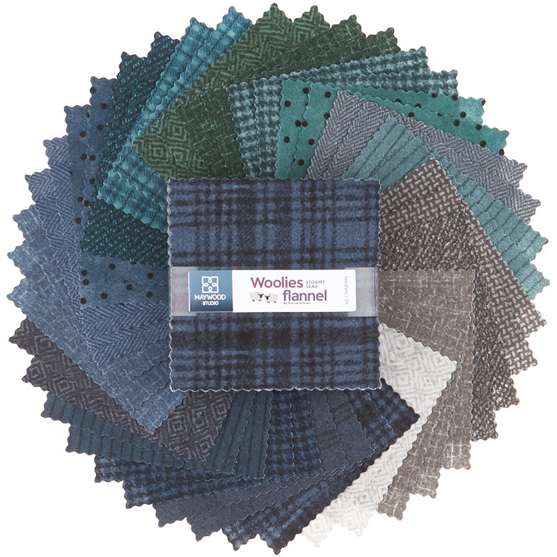 Woolies Flannel Charm Pack - Stormy Seas 56855