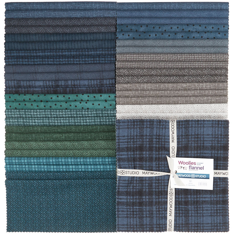 Woolies Flannel Layer Cake - Stormy Seas 56857