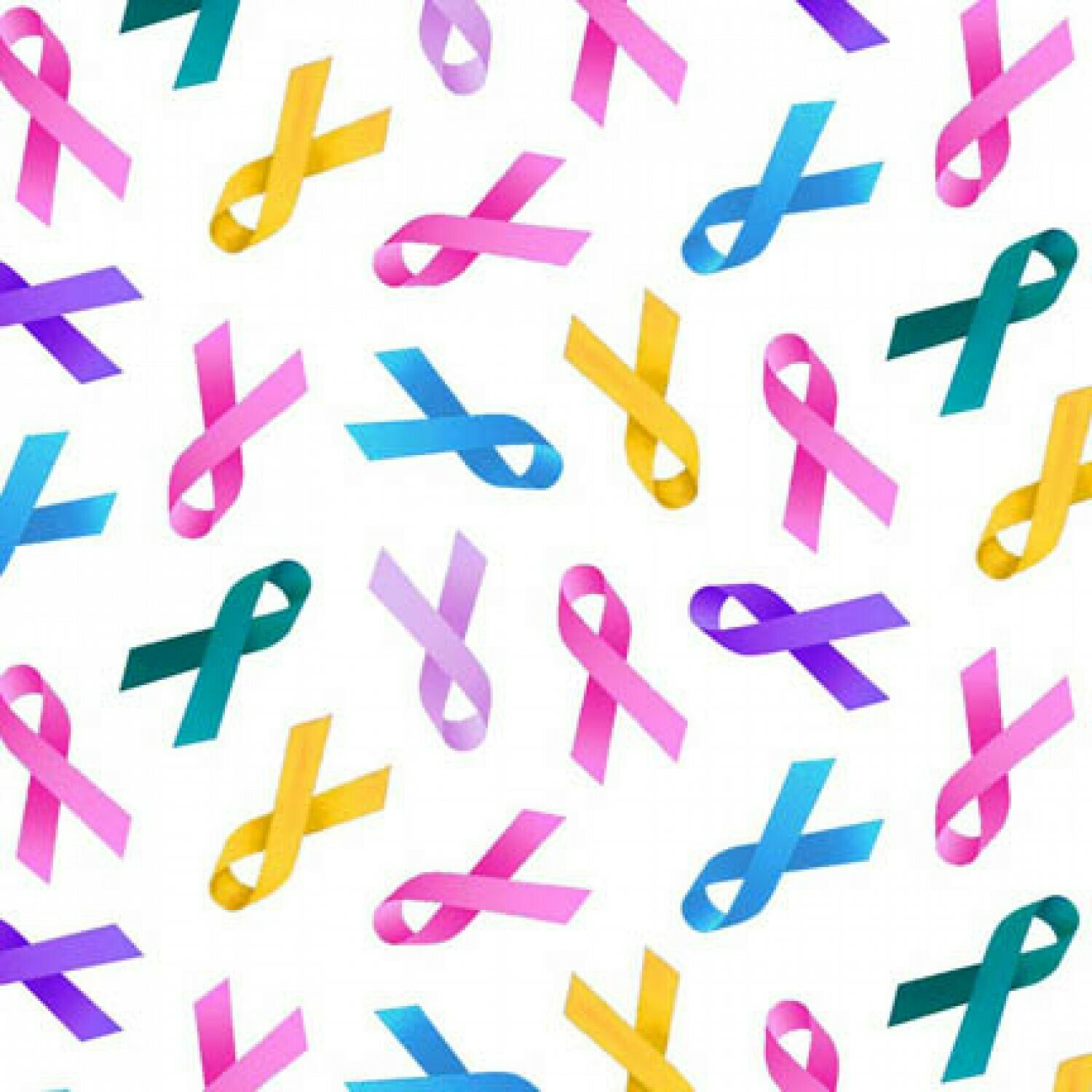 Cancer Ribbons - Elizabeth Studios 1/2m cut