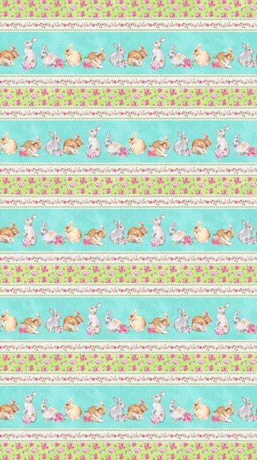 Bunny Love - Border Print - 1/2m cut 56920