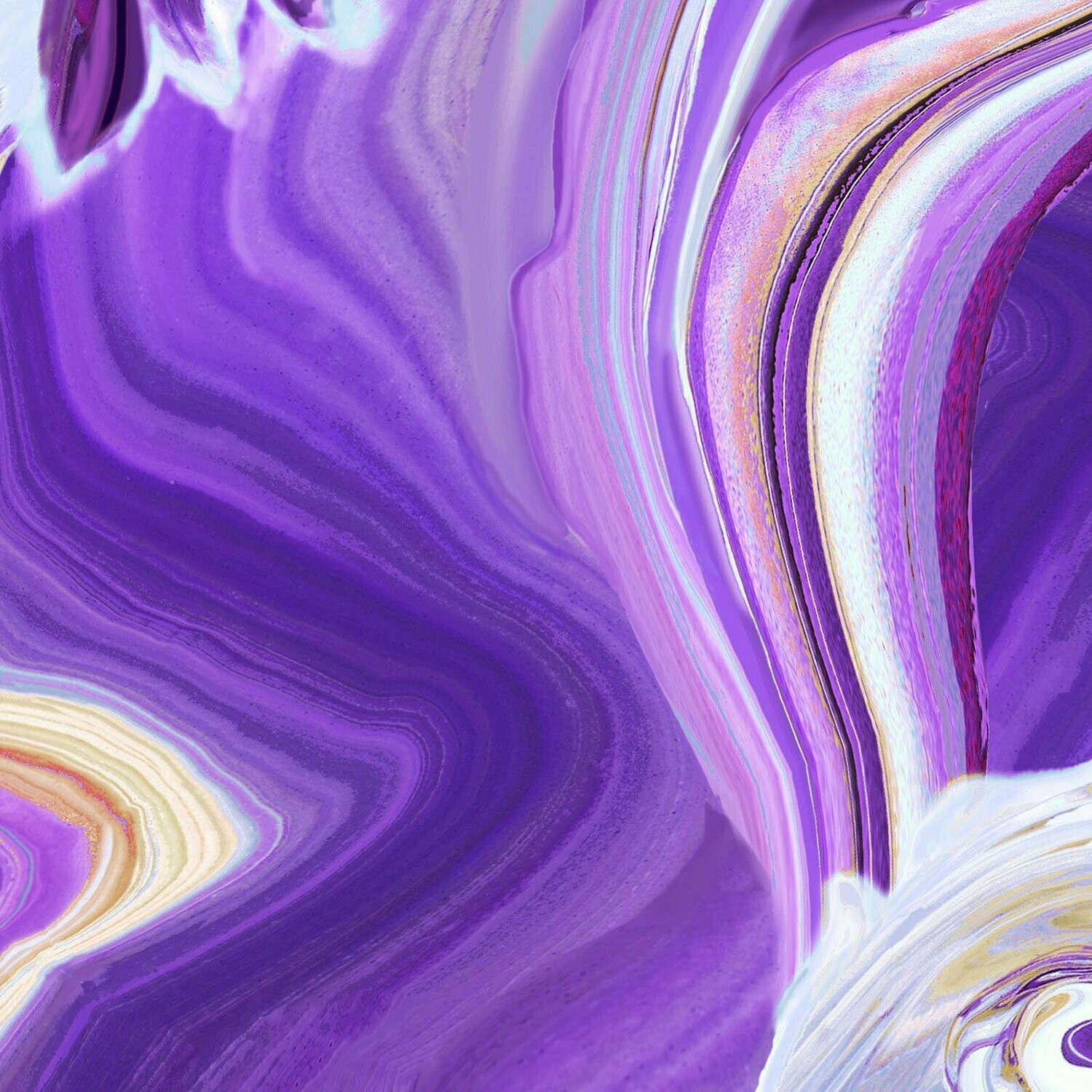 Purple Swirls - Fluidity - 1/2m cut