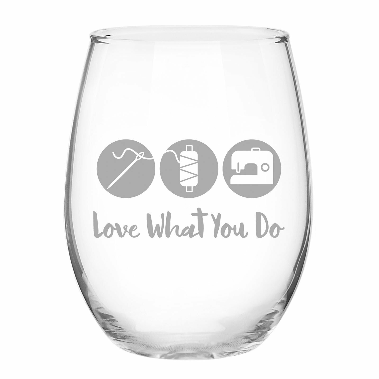 Do What You Love Stemless Wine Glass