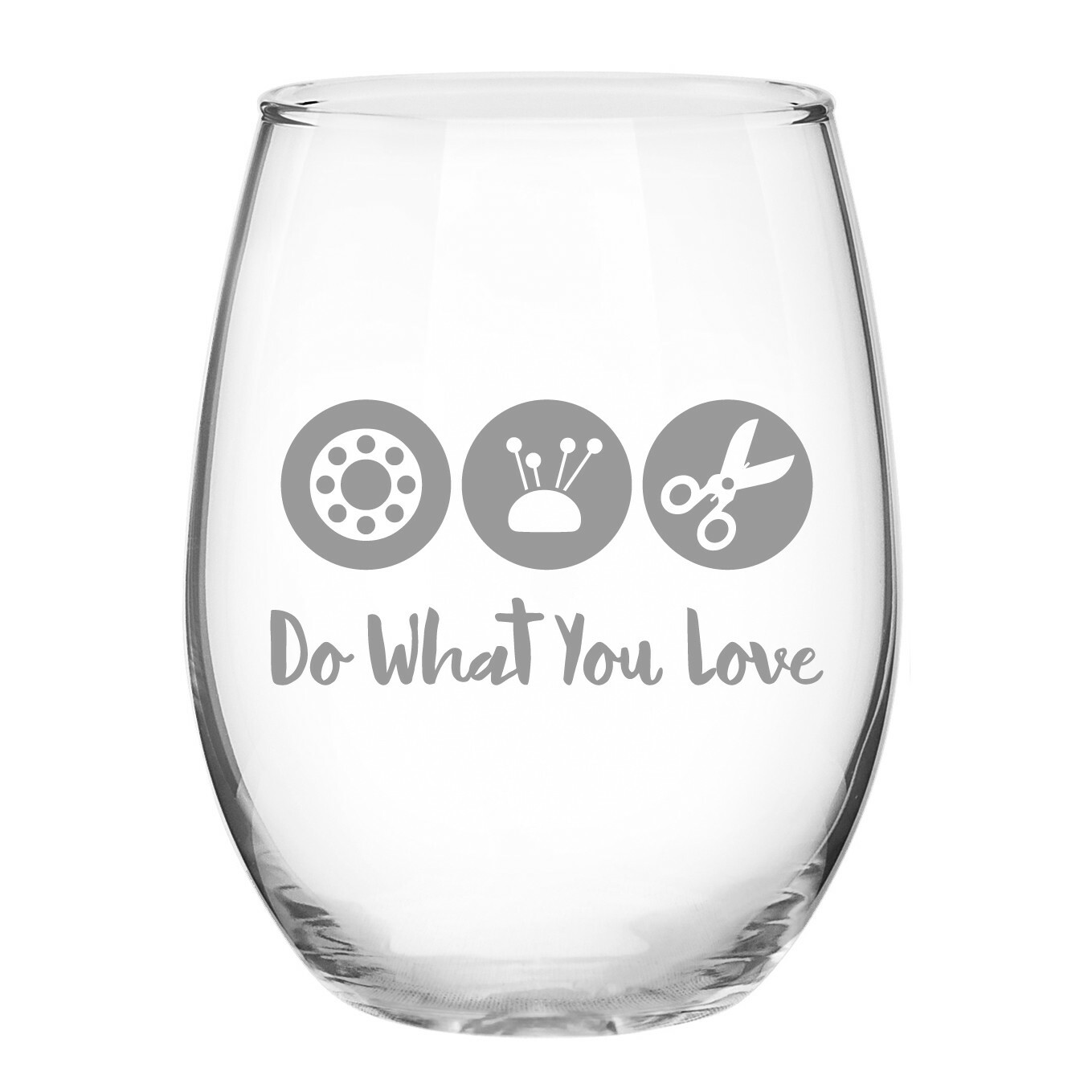 Do What You Love Stemless Wine Glass