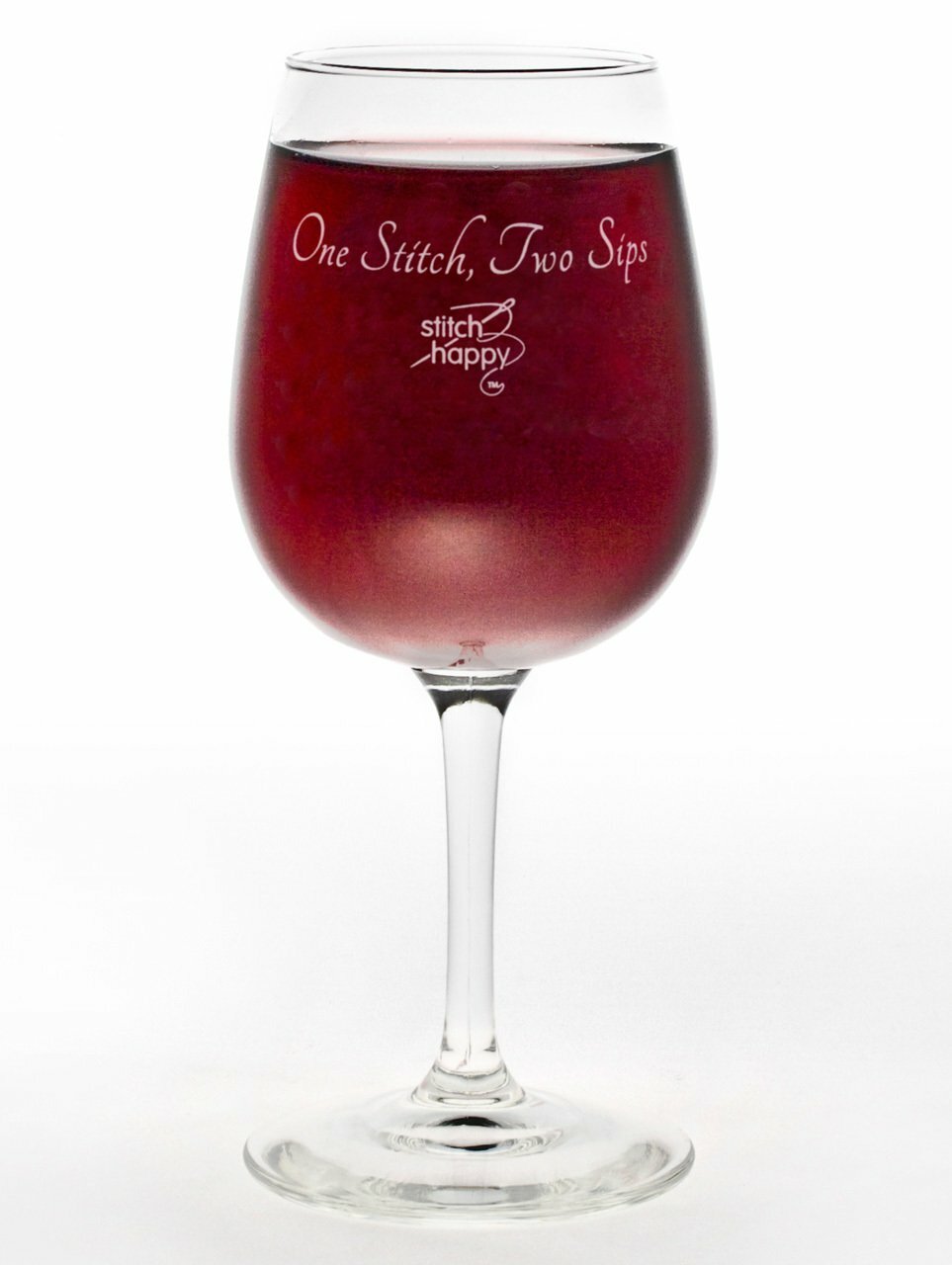One Stitch, Two Sips Wine Glass 56957