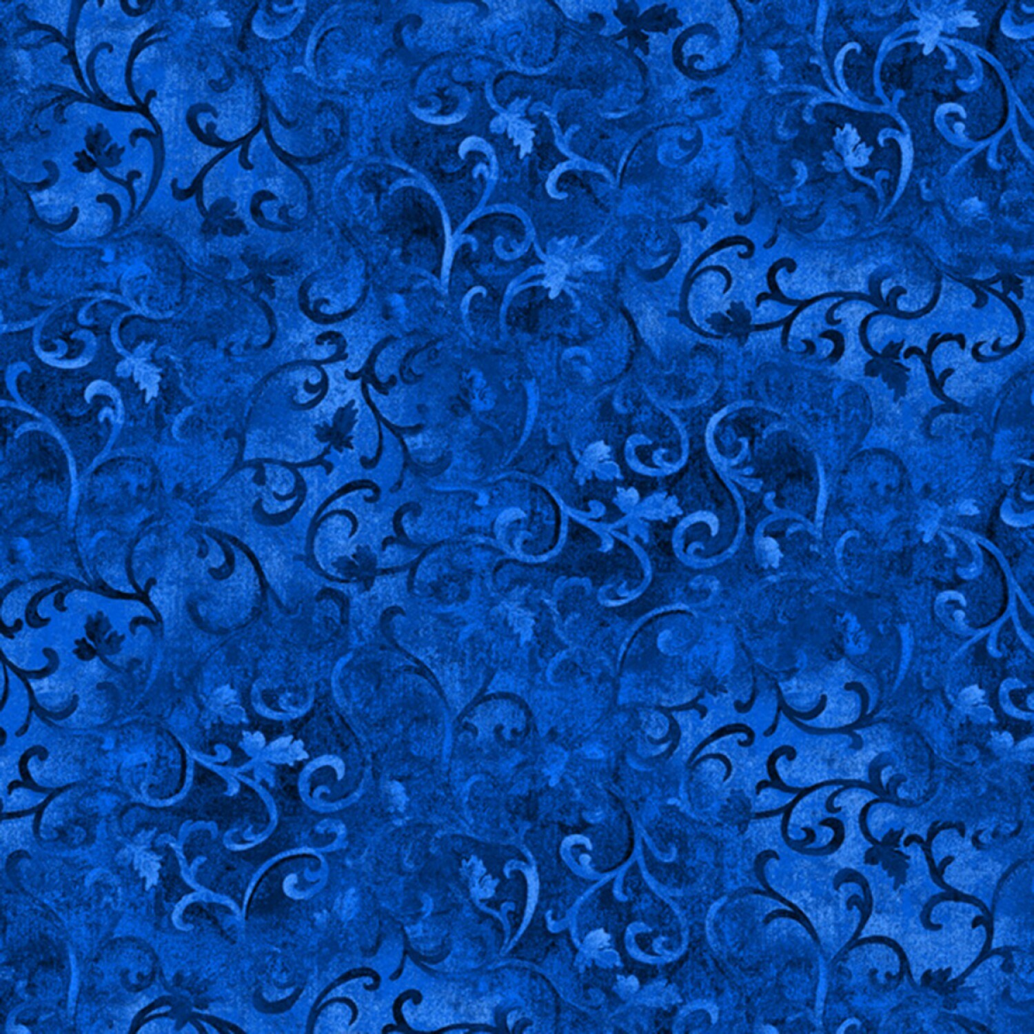 Royal Blue Scroll - Wilmington Fabrics - 1/2m cut 56996