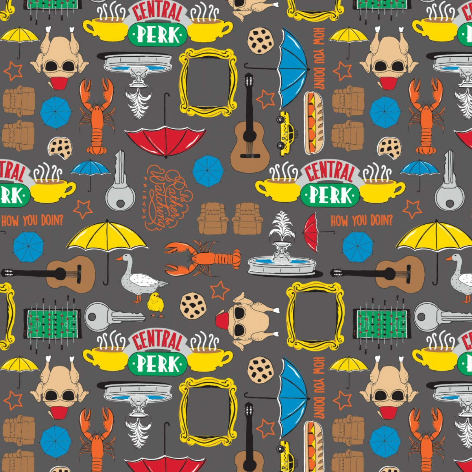 FRIENDS - Tossed Items - 1/2m cut 57007