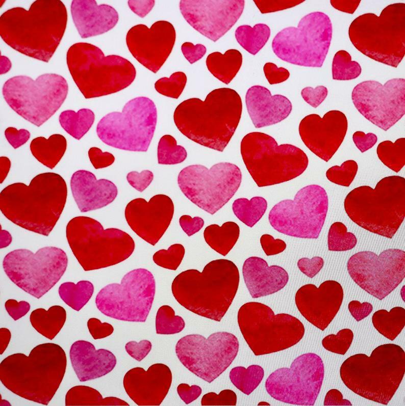 White Hearts - Heart & Soul by Henry Glass - 1/2m cut 57012