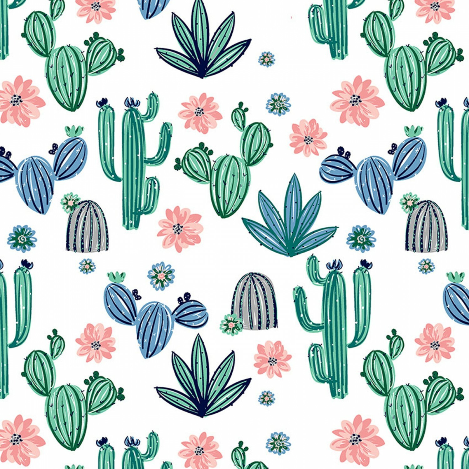 Cactus MINKY FABRIC - 60" wide - 1/2m cut 57026