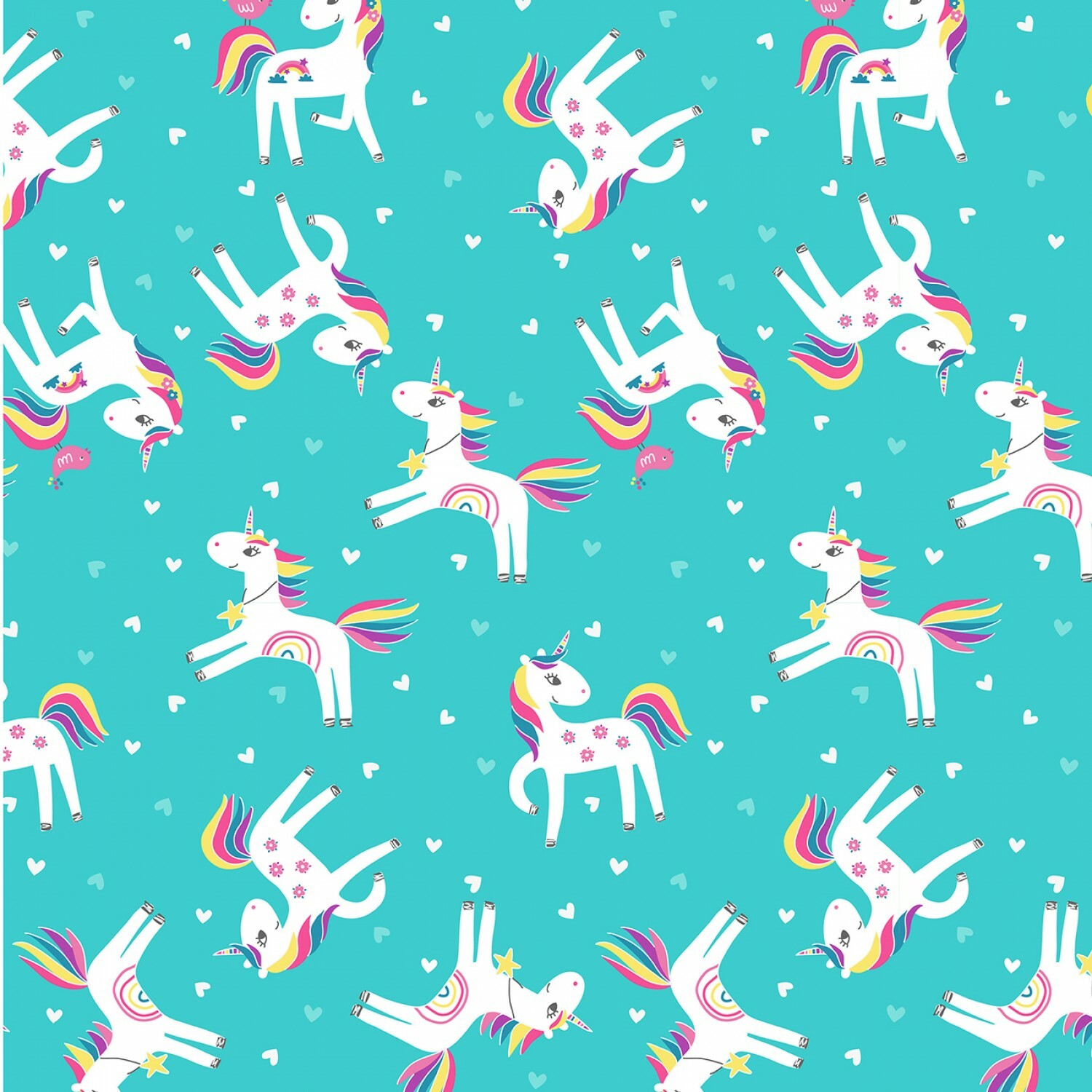 Aqua Unicorns - 1/2m cut 57019