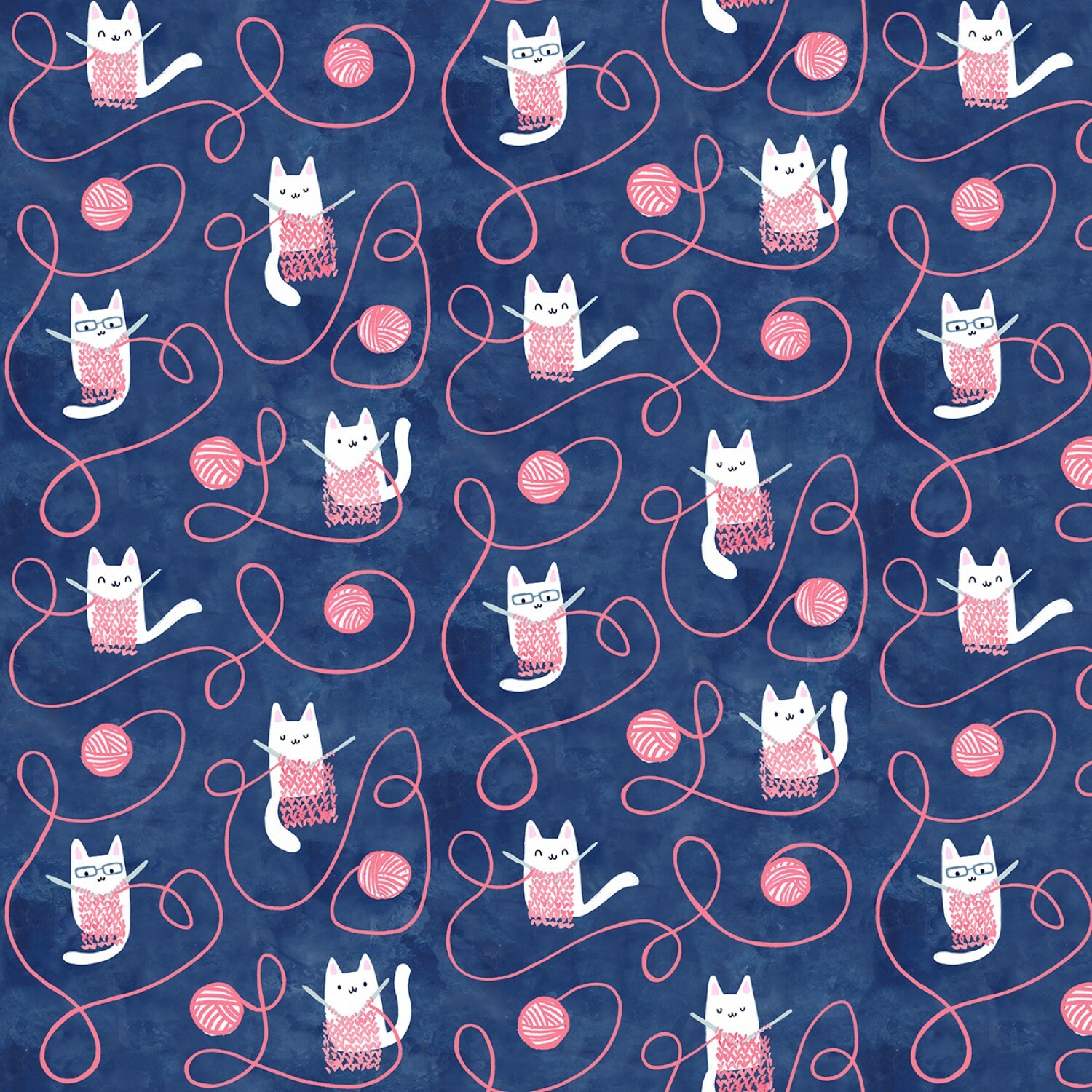 Creative Cats - Knitting - 1/2m cut 57054
